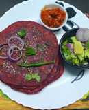 Beetroot & Sesame Paratha