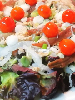 Una foto de Xató, (ensalada de Bacalao, Anchoas y Atún)