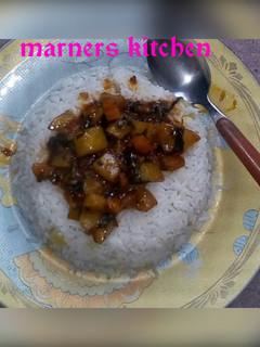 White rice,irish and vegetable soup ainihin hoton girkin