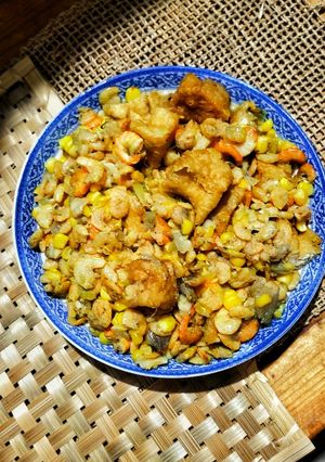 Foto resep Tumis Udang Tahu Jagung