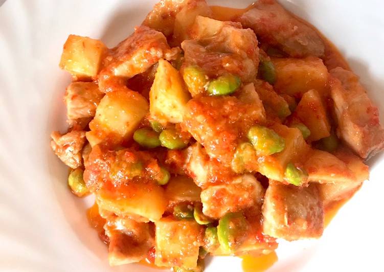 Resep: saat makan malamEdamame Balado Madu