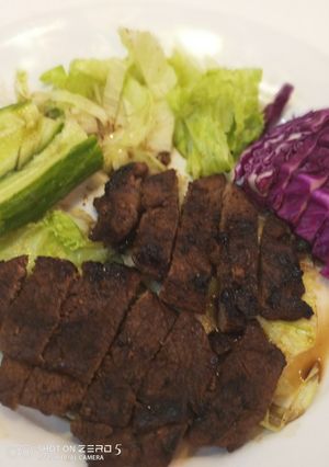 صورة لوصفة ستيك اللحم مع صوص ورشستر