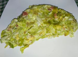 Una foto de Tarta de repollo. (Col)