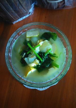 Foto resep Bayam Kuah Tahu Telur