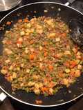 Picado de verduras con carne de res molida