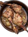 Pierna Lechal al horno de leña