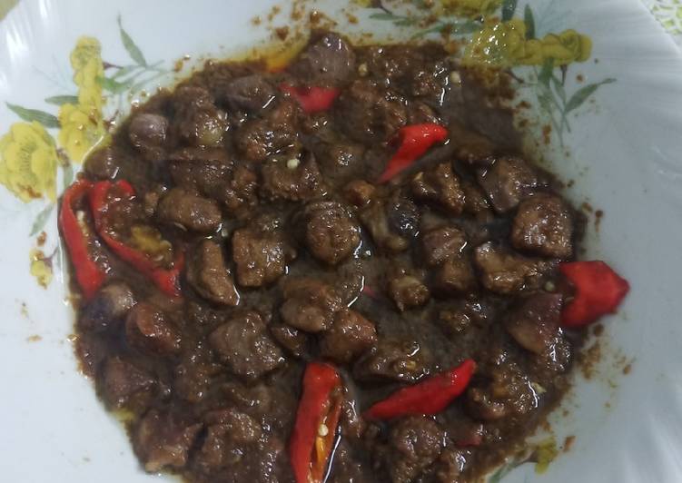 Bagaimana Membuat AtiAmpela bumbu kecap (isian nasi bakar), Sempurna