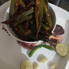 A picture of Bharwa bhindi.