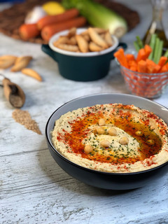 Una foto de Hummus de garbanzos