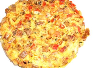 Una foto de Tortilla de papas con chorizo