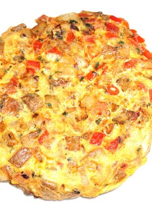 Una foto de Tortilla de papas con chorizo