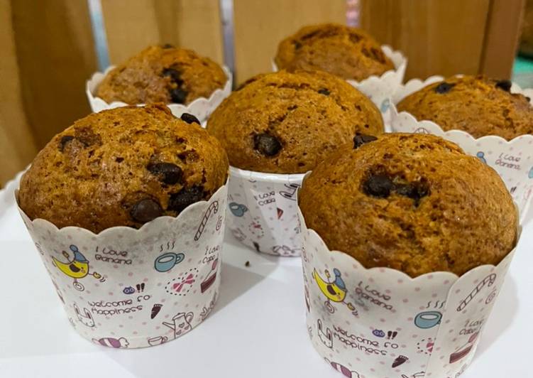 Resep Terbaru Banana Chocochip Cupcake Gurih Mantul