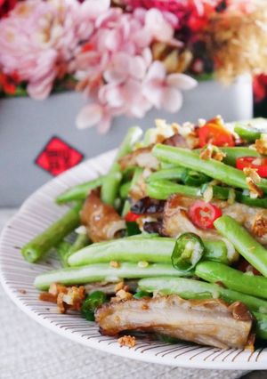 減醣年菜：椒鹽肥腸四季豆 的食譜成品照片