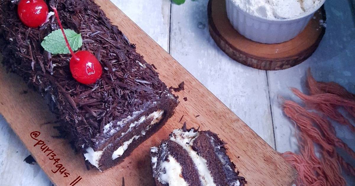 111 resep  black  forest  roll gula enak dan sederhana Cookpad