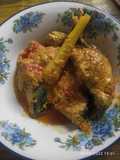Tongkol pallu esa'(kuah dimasak sampe susut)