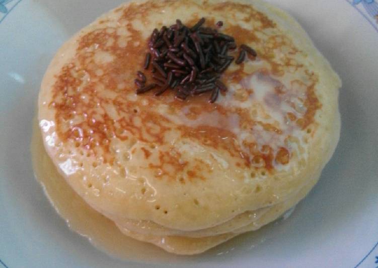Pancake lembut walau tanpa buttermilk 😊