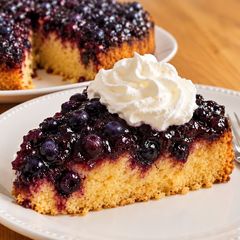 A picture of Blueberry Upside Down Cake.
