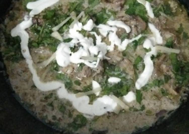 White beef karahi