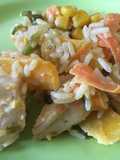 -Wok de: verduras, pollo y arroz-