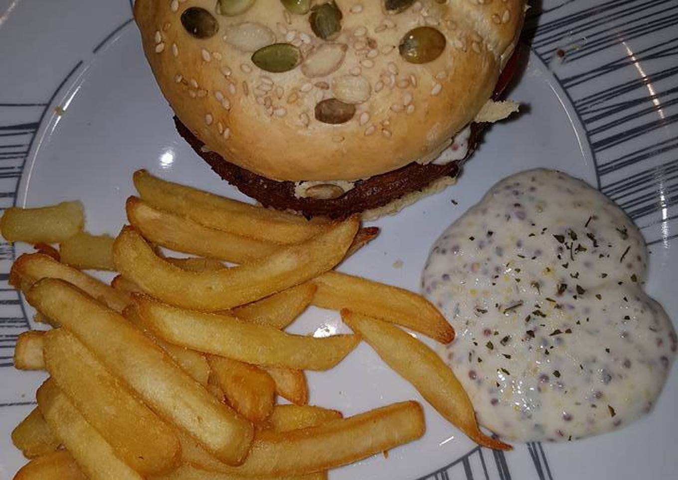 Hamburger maison / sauce light