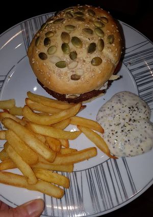 Une photo de Hamburger maison / sauce light