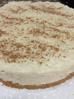 Una foto de Tarta fresca de arroz con leche