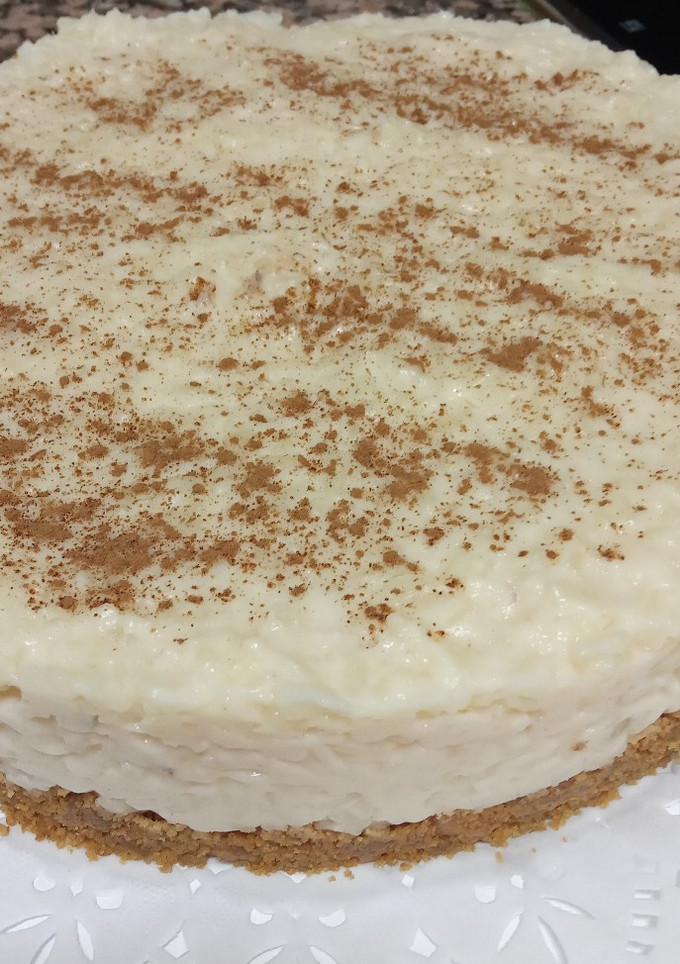 Una foto de Tarta fresca de arroz con leche