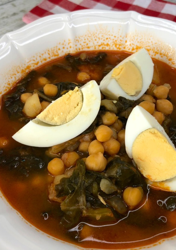 Una foto de Potaje de garbanzos y judías