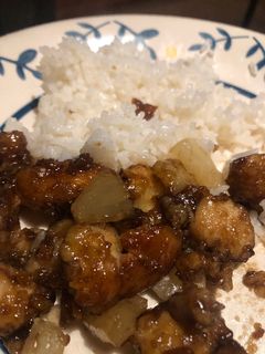 Una foto de Pollo piña estilo oriental🐤🍍⛩