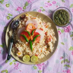 A picture of Methi(Fenugreek) ki khichdi.