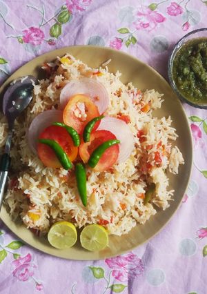 A picture of Methi(Fenugreek) ki khichdi.