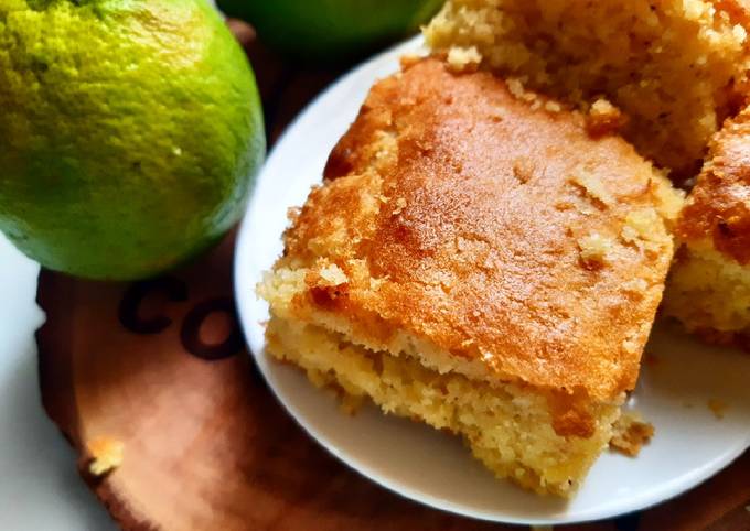 Lemony sponge squares