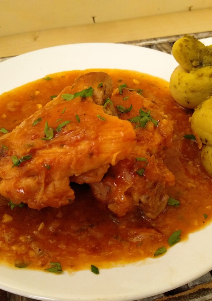 Una foto de Pollo a la cerveza