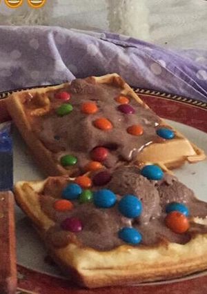 Una foto de Waffles caseros
