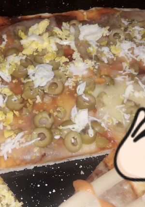 Una foto de Pizza casera ! 😉