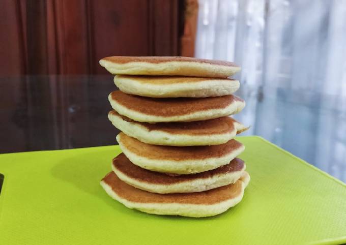 Resep Fluffy Pancake tanpa Baking Powder (takaran sendok, tanpa mixer)