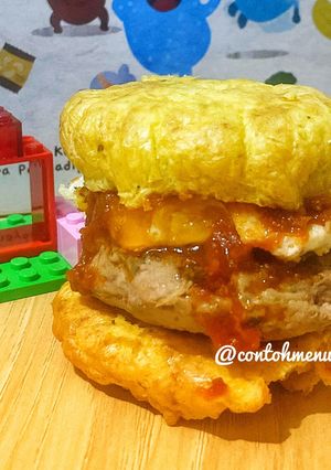 Foto resep Burger kentang tanpa tepung terigu gluten free anti inflamasi menu anak