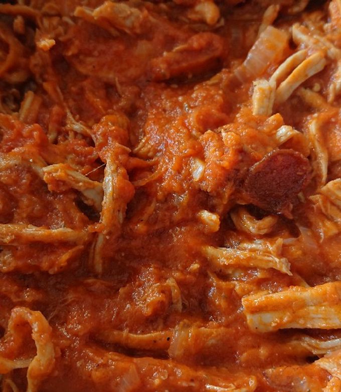 Una foto de Tinga de carne de cerdo