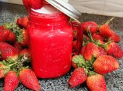 A picture of strawberry milkshake