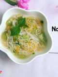 Noodles with Loofah and Red Lentils