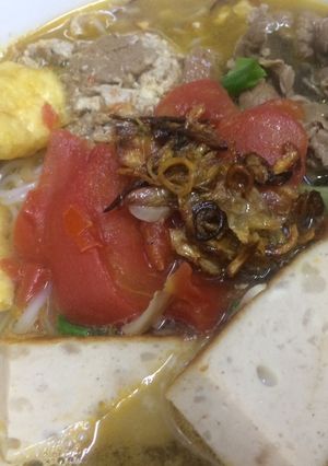 Hình của món Bún riêu.