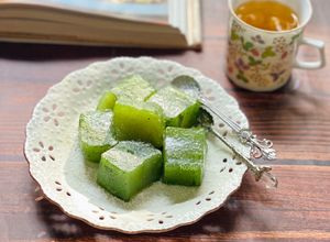 Hình của món Bánh Mochi Bột Sắn Dây Trà Xanh.