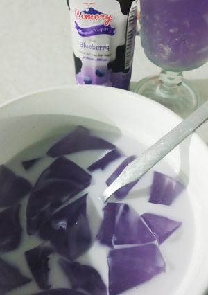 Foto resep Blueberry Yogurt with Jelly