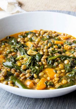 Foto principal de Salteado de garbanzos con espinacas