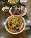 Mì gói ăn với mực và rau muống siu ngonnnn