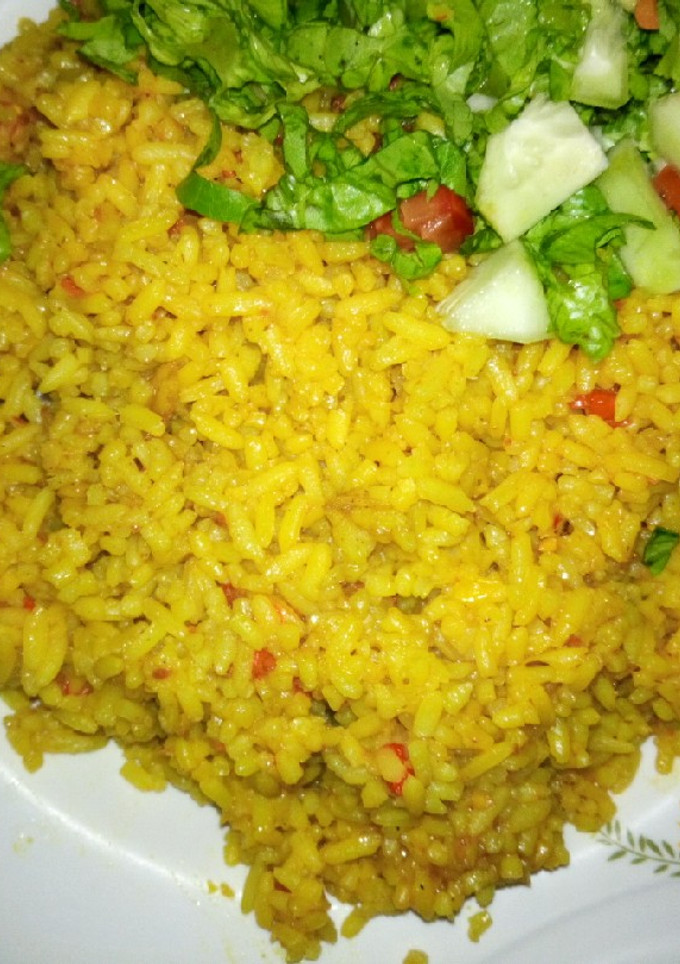 A picture of My signature jollof rice.