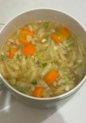 Foto resep Sup Makaroni Kol Wortel Simpel