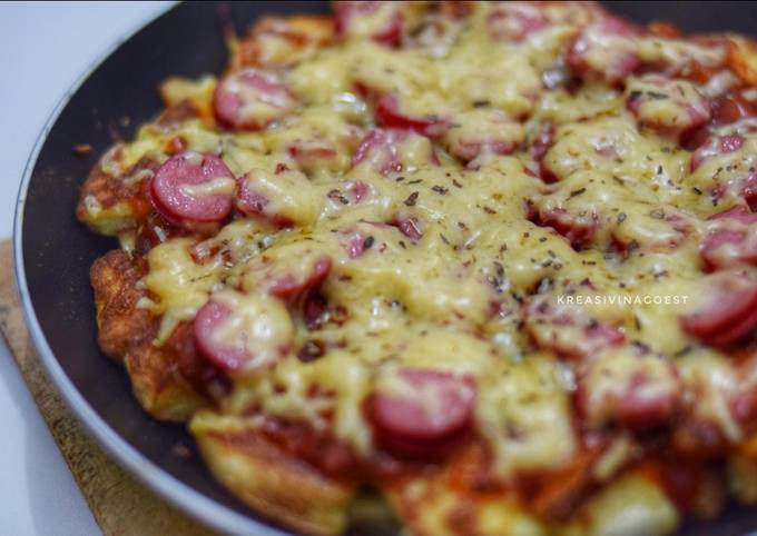 Cara membuat Pizza Roti Tawar Teflon