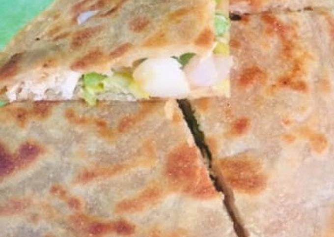Pizza paratha Recipe
