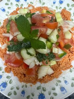 Una foto de 566. Gazpacho de cuscús (entrante ensalada)